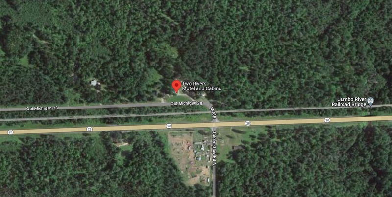 Two Rivers Motel and Cabins - Aerial Map (newer photo)